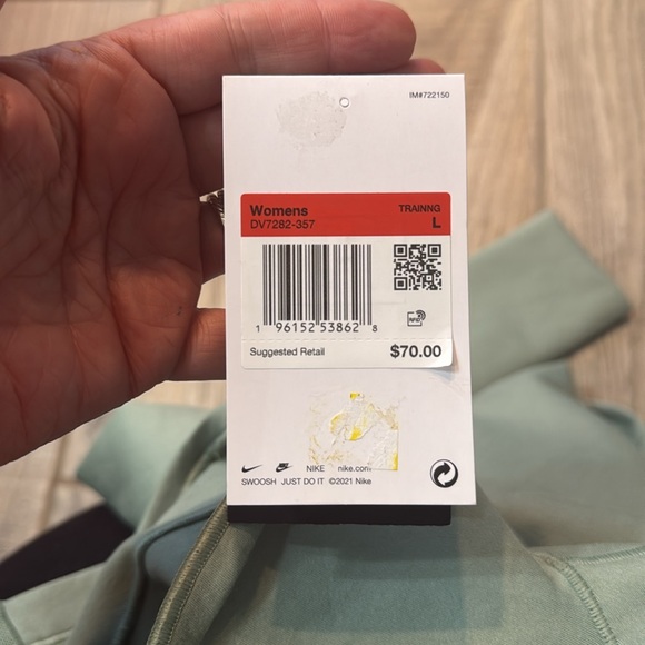 Nike Pro Therma Fit Shirt Slim Fit Green High Neck‎ Pockets Pullover Large NWT - Picture 11 of 12